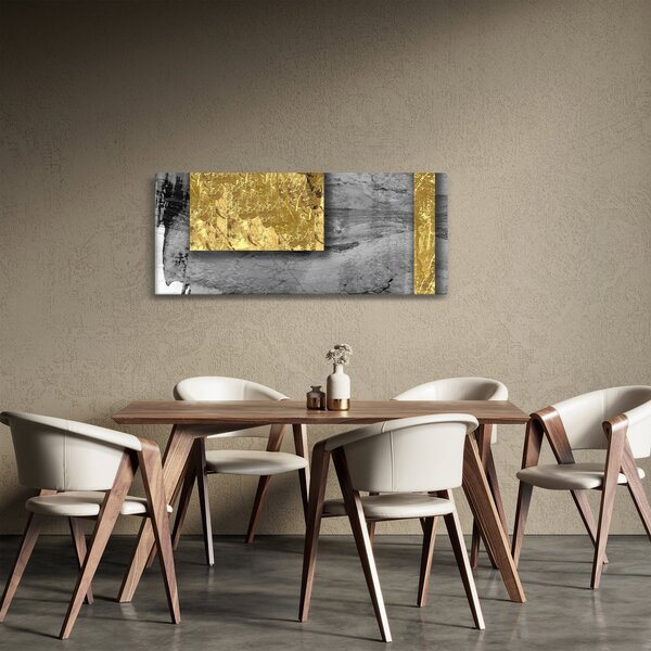 Kép - Arany négyzetek N⁰2 (120x50 cm)