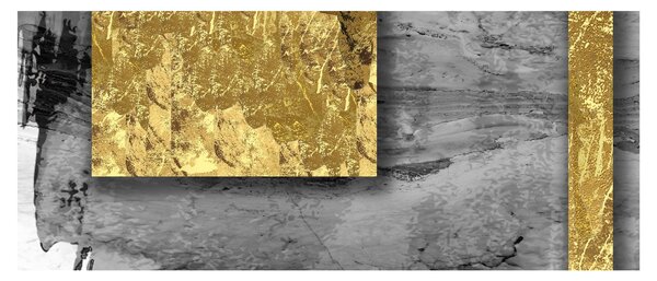 Kép - Arany négyzetek N⁰2 (120x50 cm)