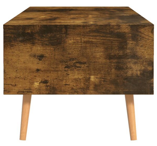 Füstös tölgy színű szerelt fa dohányzóasztal 100 x 49,5 x 43 cm