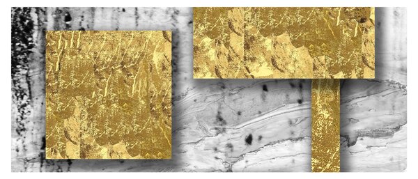 Kép - Arany négyzetek N⁰3 (120x50 cm)