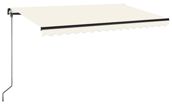 Krémszínű kézzel kihúzható napellenző 400 x 350 cm