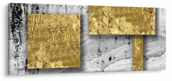 Kép - Arany négyzetek N⁰3 (120x50 cm)