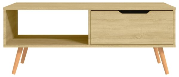 Sonoma tölgy színű szerelt fa dohányzóasztal 100 x 49,5 x 43 cm