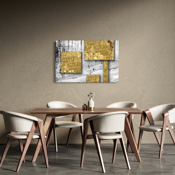 Kép - Arany négyzetek N⁰3 (90x60 cm)