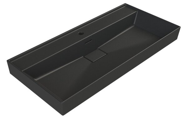 TMP TRIO 100 álló fürdőszobabútor - CeraStyle SHARP FEKETE mosdóval - 100 x 48 cm