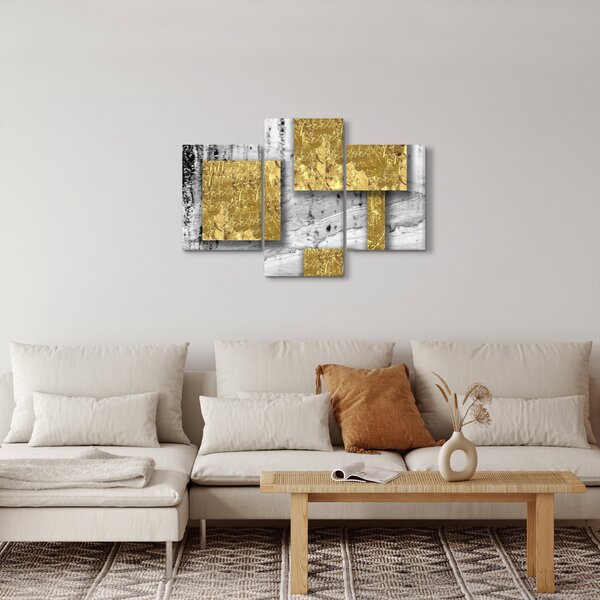 Kép - Arany négyzetek N⁰3 (90x60 cm)