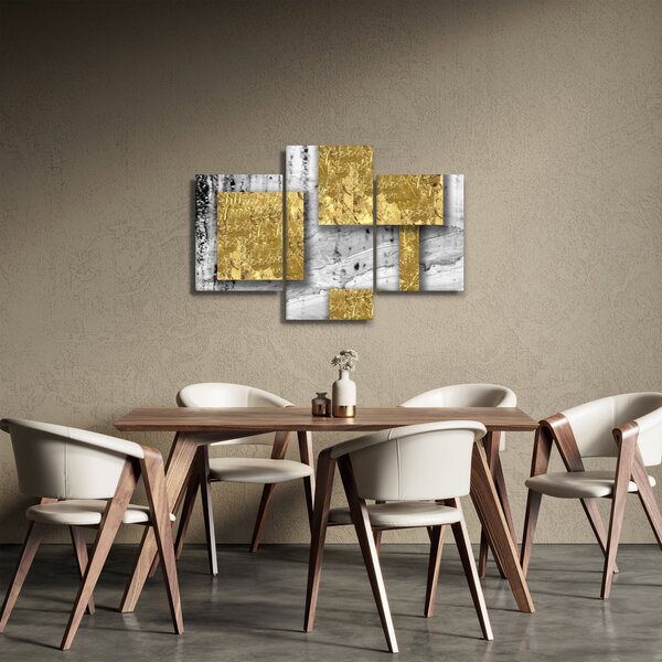 Kép - Arany négyzetek N⁰3 (90x60 cm)