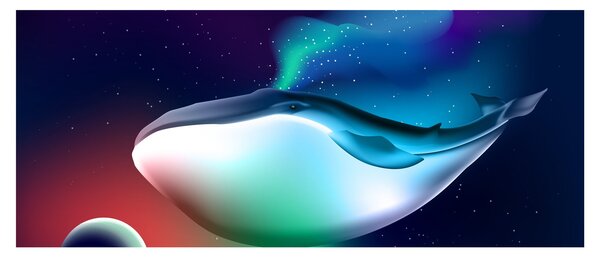 Kép - Egy bálna az űrben (120x50 cm)