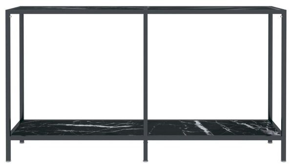 Fekete edzett üveg tálalóasztal 140 x 35 x 75,5 cm