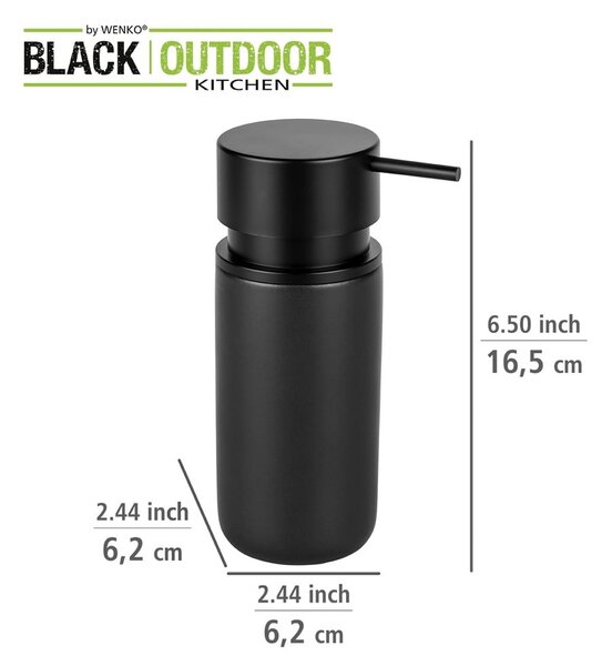 Black Outdoor Kitchen Silo fekete kerámia szappanadagoló - Wenko