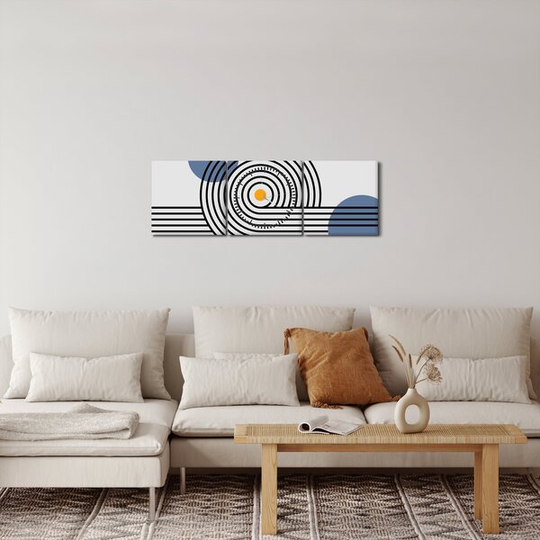 Kép - Minimalista absztrakció N⁰1 (órával) (90x30 cm)