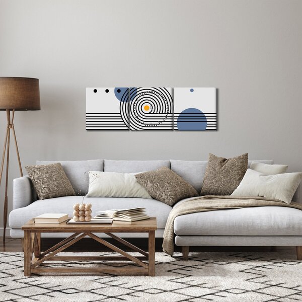 Kép - Minimalista absztrakció N⁰1 (órával) (90x30 cm)