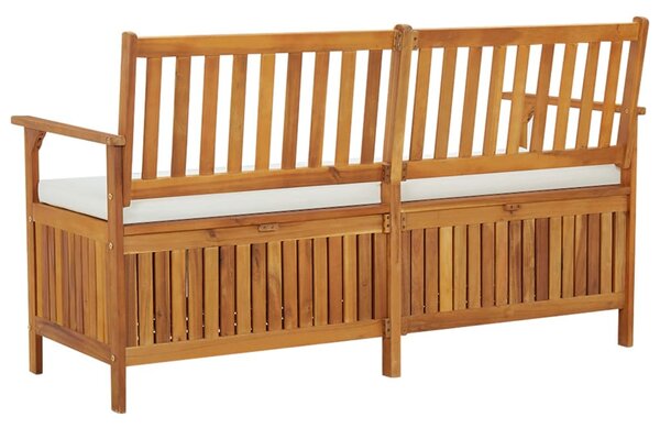 Tömör akácfa tárolópad párnával 148 cm