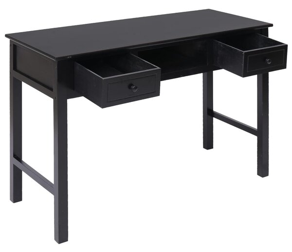 Fekete tömör császárfa íróasztal 108 x 45 x 76 cm