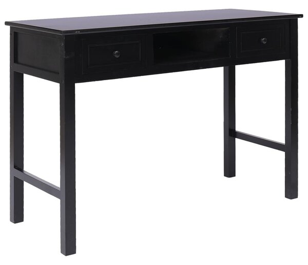 Fekete tömör császárfa íróasztal 108 x 45 x 76 cm