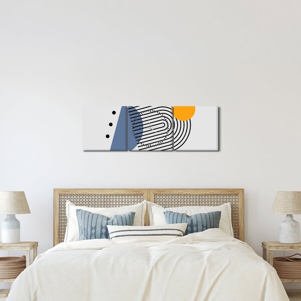 Kép - Minimalista absztrakció N⁰2 (órával) (90x30 cm)