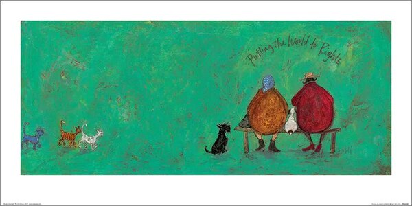 Sam Toft - Putting the World to Rights Festmény reprodukció, (60 x 30 cm)