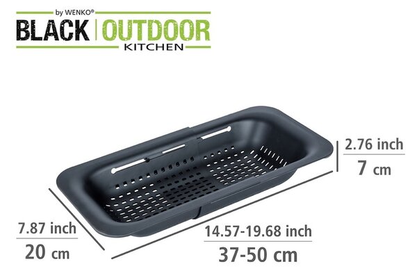 Műanyag szűrő Black Outdoor Kitchen Sivo – Wenko