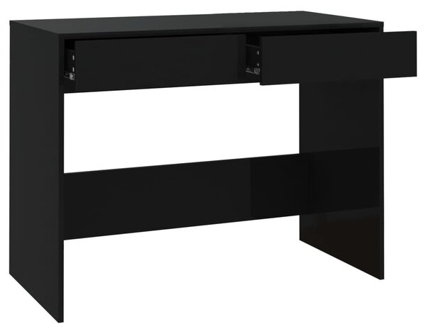Fekete szerelt fa íróasztal 101 x 50 x 76,5 cm