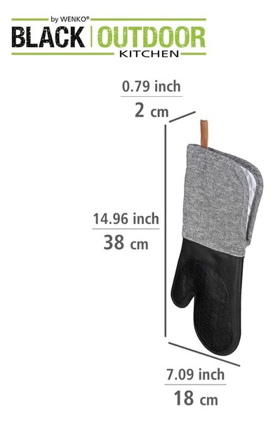 Black Outdoor Kitchen Ada 2 db konyhai kesztyű - Wenko
