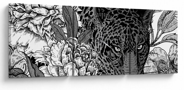 Kép - Egzotikus kert (órával) (90x30 cm)