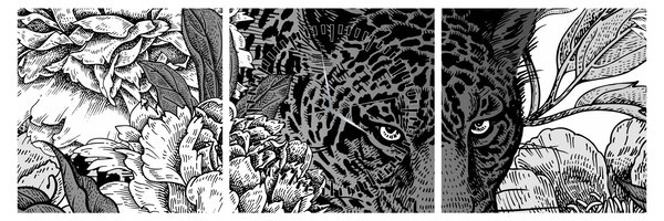 Kép - Egzotikus kert (órával) (90x30 cm)