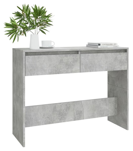 Betonszürke szerelt fa dohányzóasztal 100x35x76,5 cm