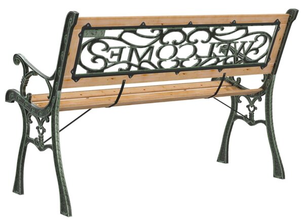 Tömör fenyőfa kerti pad 122 cm