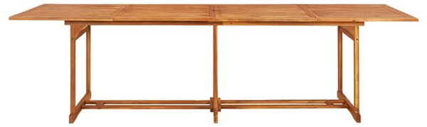 Tömör akácfa kerti étkezőasztal 280 x 90 x 75 cm