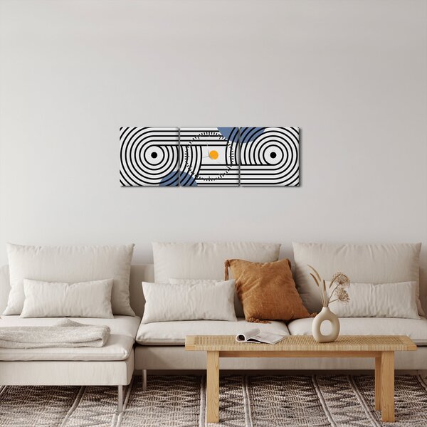 Kép - Minimalista absztrakció N⁰3 (órával) (90x30 cm)