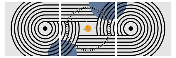 Kép - Minimalista absztrakció N⁰3 (órával) (90x30 cm)
