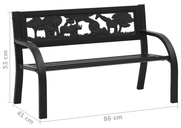 Acél gyermek kerti pad 86 cm