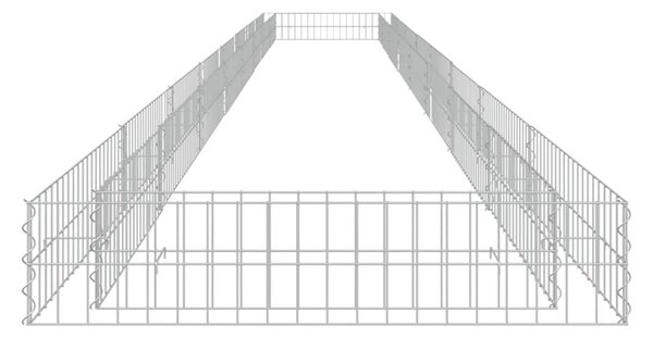 Horganyzott acél gabion magaságyás 800 x 100 x 20 cm
