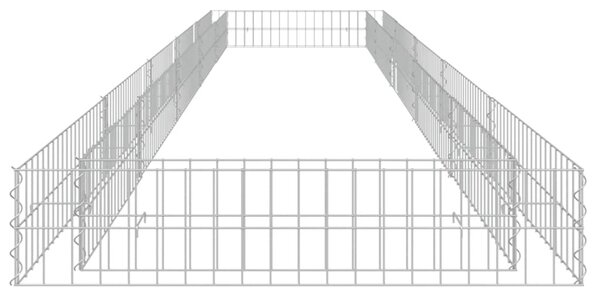 Horganyzott acél gabion magaságyás 500 x 100 x 20 cm