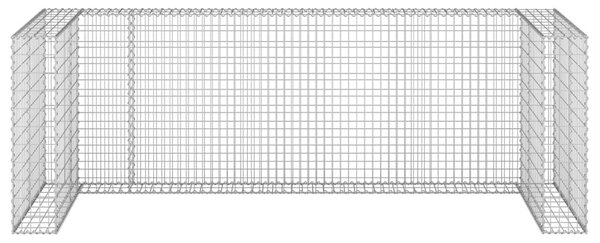 Horganyzott acél gabionfal szemeteskukákhoz 325 x 100 x 110 cm
