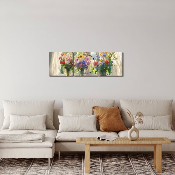 Kép - Csokor az ablaknál (órával) (90x30 cm)