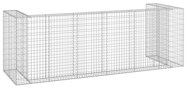 Horganyzott acél gabionfal szemeteskukákhoz 325 x 100 x 110 cm