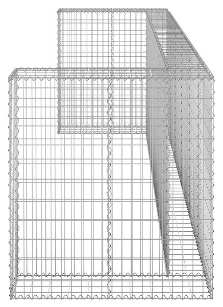 Horganyzott acél gabionfal szemeteskukákhoz 325 x 100 x 110 cm