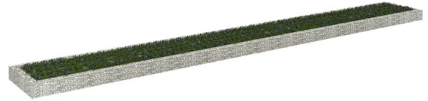Horganyzott acél gabion magaságyás 800 x 100 x 20 cm