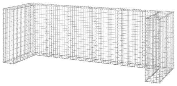 Horganyzott acél gabionfal szemeteskukákhoz 325 x 100 x 110 cm