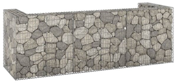 Horganyzott acél gabionfal szemeteskukákhoz 325 x 100 x 110 cm