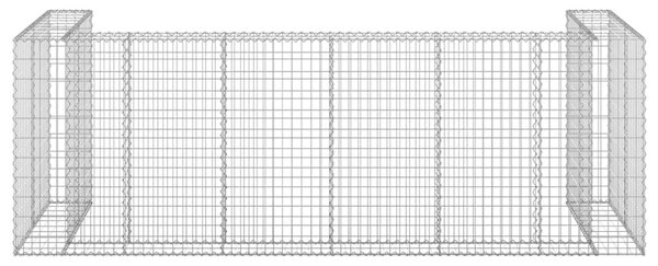 Horganyzott acél gabionfal szemeteskukákhoz 325 x 100 x 110 cm