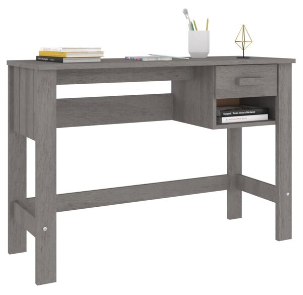 HAMAR világosszürke tömör fenyőfa íróasztal 110 x 40 x 75 cm