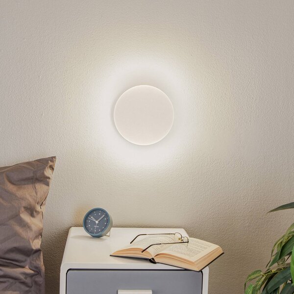 TK Lighting Lunia New fali világítás, fehér, Ø 20 cm, dimmelhető, Fehér / opál, Nappali / Étkező, fém