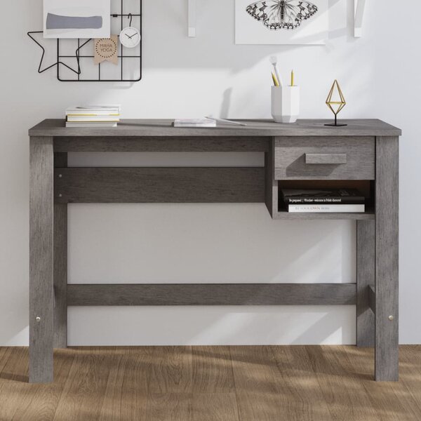 HAMAR világosszürke tömör fenyőfa íróasztal 110 x 40 x 75 cm
