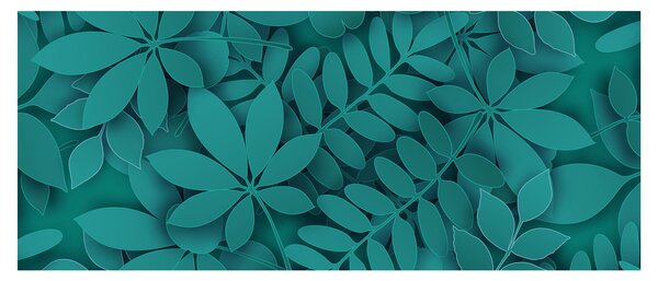 Kép - Türkiz levelek (120x50 cm)