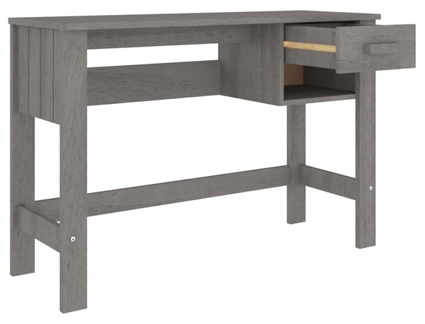 HAMAR világosszürke tömör fenyőfa íróasztal 110 x 40 x 75 cm