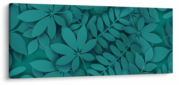 Kép - Türkiz levelek (120x50 cm)