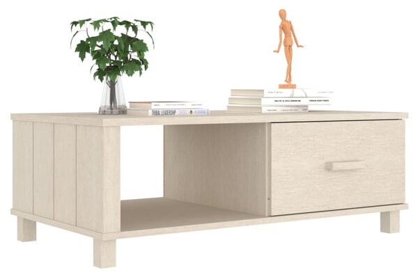 HAMAR mézbarna tömör fenyőfa dohányzóasztal 100 x 55 x 35 cm