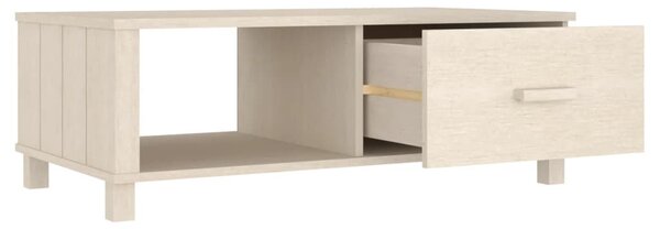 HAMAR mézbarna tömör fenyőfa dohányzóasztal 100 x 55 x 35 cm